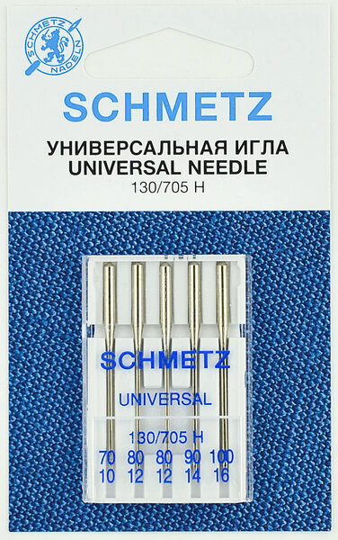 Иглы Schmetz универсальные (70x1, 80x2, 90x1, 100х1), 5 шт в Дивногорске