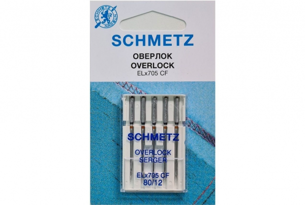 Иглы Schmetz для оверлока ELx705 CF №80, 5 шт в Дивногорске